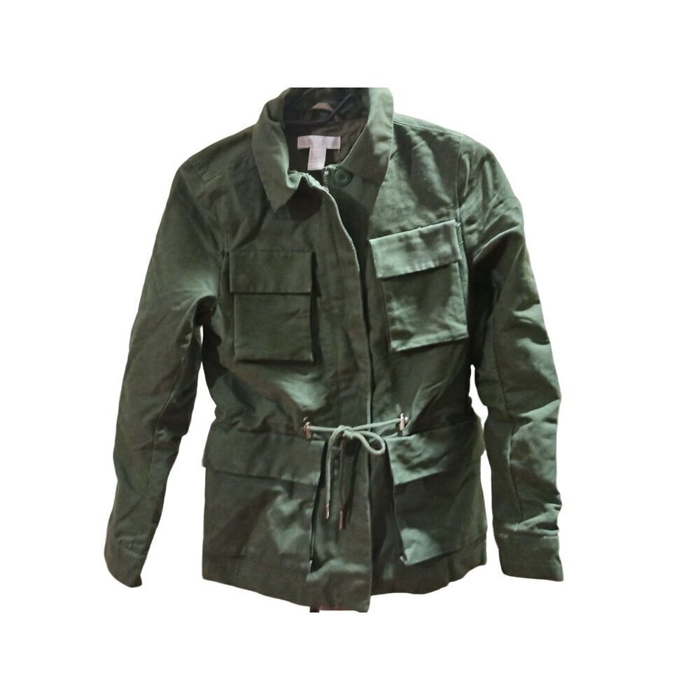 Gorpcore Womens Military Cargo Jacket Green Size 2